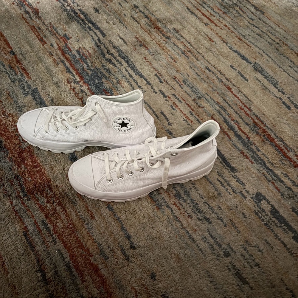 Converse All White Athletic Sneakers